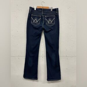 Wrangler Retro Mid-Rise Dark Wash Flare Jeans, Size 13/14X34